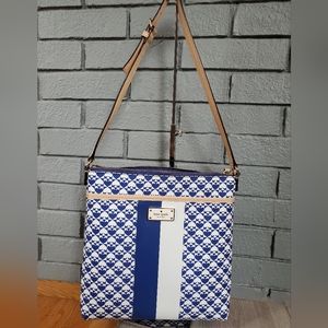 Kate Spade Blue and White Crossbody Bag